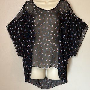 CARRIE ALLEN | SHEER TUNIC | LG | OVERSIZED